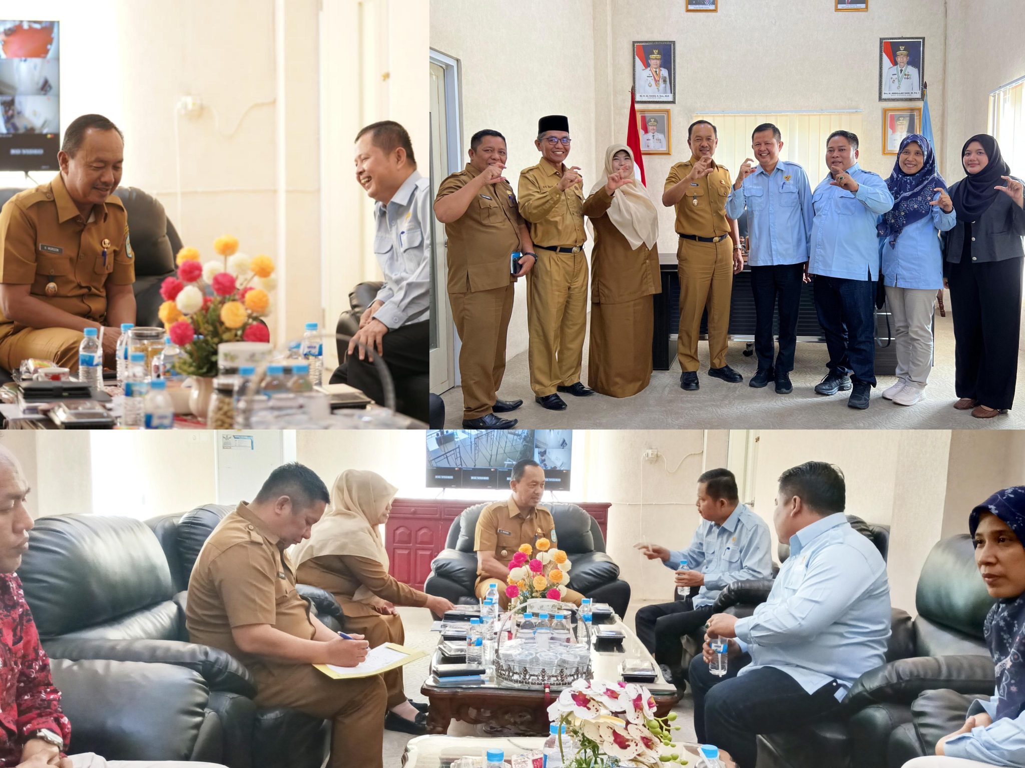 KERINCI – Wakil Bupati Kerinci, H. Murison, S.Pd, S.Sos, M.Si, menerima kunjungan resmi Ketua Komisi Informasi Provinsi Jambi, Ahmad Taufiq Helmi, dalam rangka Visitasi Monitoring dan Evaluasi (Monev) Keterbukaan Informasi Publik Tahun 2025. Pertemuan berlangsung di Ruang Kerja Wakil Bupati Kerinci, Bukit Tengah, Siulak (2/12/2025). Kedatangan Ketua Komisi Informasi Provinsi Jambi beserta rombongan disambut langsung oleh Wabup Murison, didampingi Asisten Pemerintahan dan Kesra, Linda Martiani, serta Kadis Kominfo Kerinci, Yuldi Candra. Visitasi ini dilakukan sebagai tindak lanjut selesainya tahapan verifikasi hasil pengisian kuesioner elektronik (e-SAQ) Monitoring dan Evaluasi Keterbukaan Informasi Publik se-Provinsi Jambi Tahun 2025. Kabupaten Kerinci menjadi salah satu daerah yang dikunjungi karena memperoleh nilai SAQ di atas 70, yang menunjukkan peningkatan kualitas keterbukaan informasi di lingkungan Pemkab Kerinci. Dalam kesempatan tersebut, Ketua Komisi Informasi Provinsi Jambi, Ahmad Taufiq Helmi, menyampaikan apresiasinya kepada Pemerintah Kabupaten Kerinci atas komitmen dalam menerapkan prinsip transparansi dan keterbukaan informasi publik. Ia menegaskan bahwa visitasi ini bertujuan memverifikasi kesesuaian data e-SAQ dengan kondisi faktual di lapangan. Selain itu, Ahmad Taufiq Helmi juga memberikan apresiasi khusus kepada Dinas Kominfo Kabupaten Kerinci di bawah kepemimpinan Yuldi Candra. Menurutnya, pengelolaan Pejabat Pengelola Informasi dan Dokumentasi (PPID) Kabupaten Kerinci untuk mendukung keterbukaan informasi publik menunjukkan perkembangan signifikan dan jauh lebih baik dibandingkan tahun-tahun sebelumnya. “Kami melihat adanya peningkatan nyata dalam tata kelola PPID di Kabupaten Kerinci. Ini menunjukkan kerja keras Dinas Kominfo dalam membenahi sistem, memperbaiki pelayanan informasi, dan mendorong budaya transparansi di seluruh perangkat daerah,” ujar Ketua Komisi Informasi. Sementara itu, Wakil Bupati Kerinci Murison menyampaikan ucapan selamat datang serta apresiasi atas pelaksanaan visitasi tersebut. Menurutnya, keterbukaan informasi publik merupakan aspek penting dalam mewujudkan tata kelola pemerintahan yang baik, transparan, dan akuntabel. “Pemerintah Kabupaten Kerinci selalu berkomitmen untuk meningkatkan kualitas pelayanan informasi publik. Kami menyambut baik visitasi ini sebagai bagian dari evaluasi bersama untuk mendorong kinerja keterbukaan informasi di daerah,” ujar Wabup Murison. Beliau juga menegaskan bahwa Pemkab Kerinci akan terus memperkuat sinergi antara Pejabat Pengelola Informasi dan Dokumentasi (PPID), perangkat daerah, serta seluruh badan publik di lingkungan pemerintah daerah agar implementasi keterbukaan informasi dapat berjalan lebih optimal. Kegiatan visitasi berlangsung hangat dan diakhiri dengan peninjauan langsung serta diskusi mengenai berbagai aspek pendukung keterbukaan informasi publik di Kabupaten Kerinci. Pemerintah Kabupaten Kerinci berharap hasil monev tahun ini dapat membawa peningkatan peringkat dan mendorong pelayanan informasi yang semakin berkualitas bagi masyarakat.(IKP).